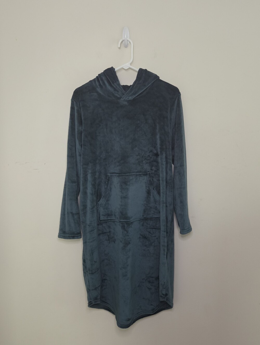 Women's 32 Degrees Heat Green Plush Hooded Sleepwear Loungewear Gown Sz Sm/Med